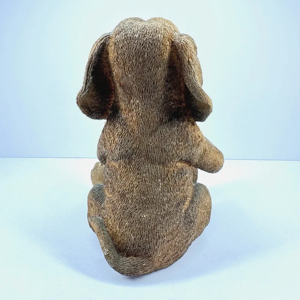 Vintage Resin Dachshund Dog Figurine Begging Pose Brown 7 Inch‎ Decor